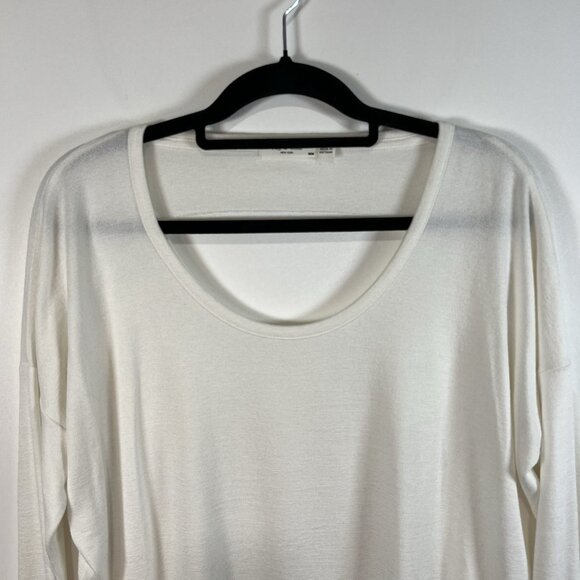 Rag & Bone Open Back Long Sleeve White Top Size Medium Lightweight Designer - Picture 2 of 9